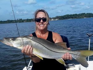 Snook caught near Daytona Beach Inshore fishing charter